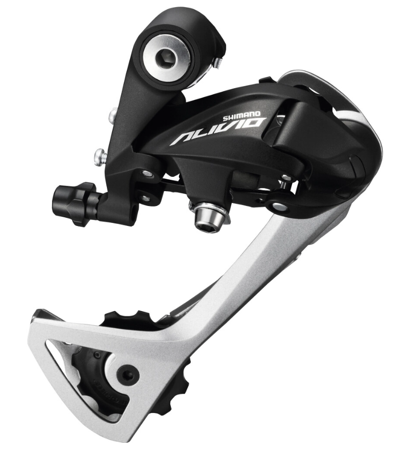 61500 Shimano ALIVIO Schaltwerk (3x9-fach), RD-T4000, ohne Halter, schwarz/silber