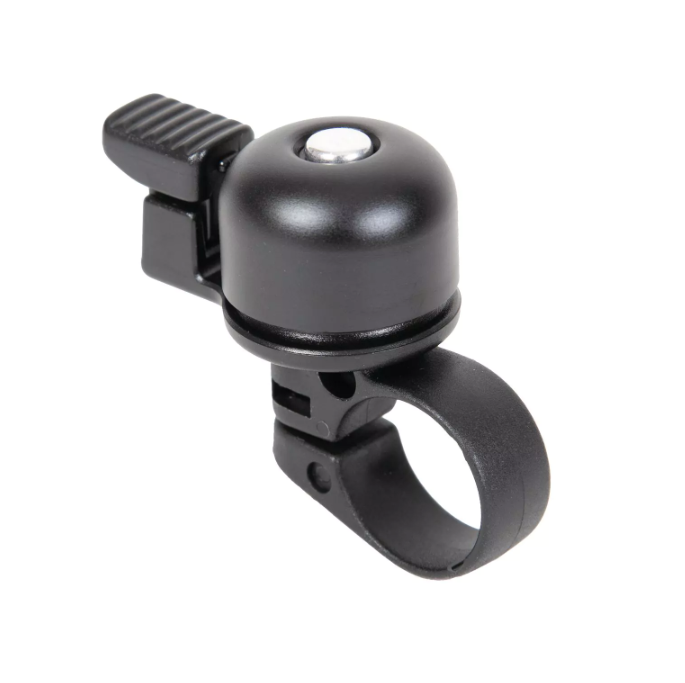 07352 Mini Fahrradklingel Billy Micro, für Ø 22,2mm, Klöppel um 360° drehbar, matt-schwarz