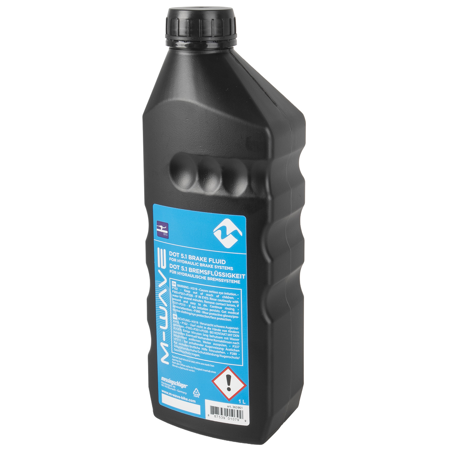 19283 Bremsflüssigkeit DOT 5.1, 1 Liter,  für hydraulische Bremssysteme, M-Wave