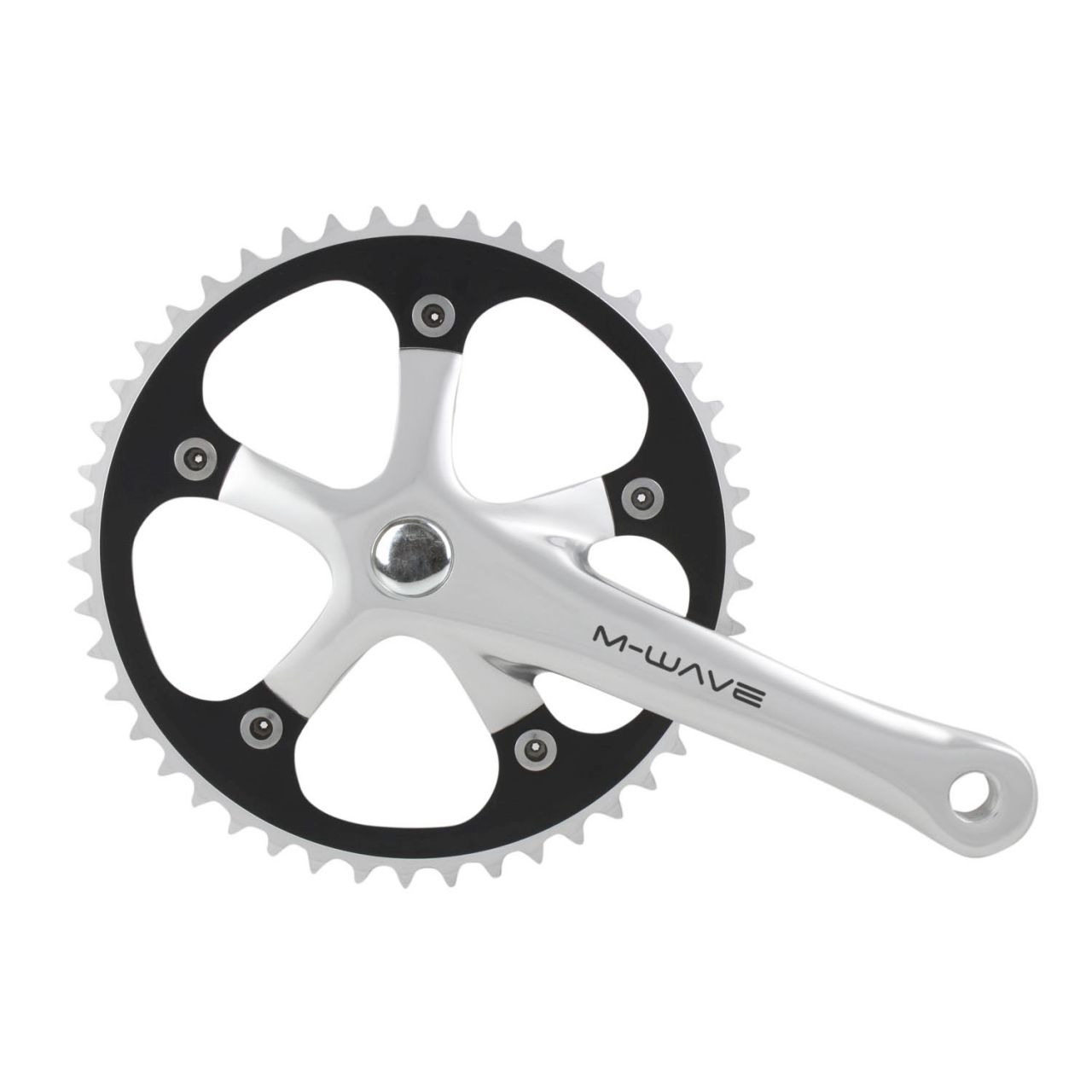 30219 Single-Speed Kettenradgarnitur, 46 Zähne CNC/ Alu, 165 mm, 1/2 x 1/8