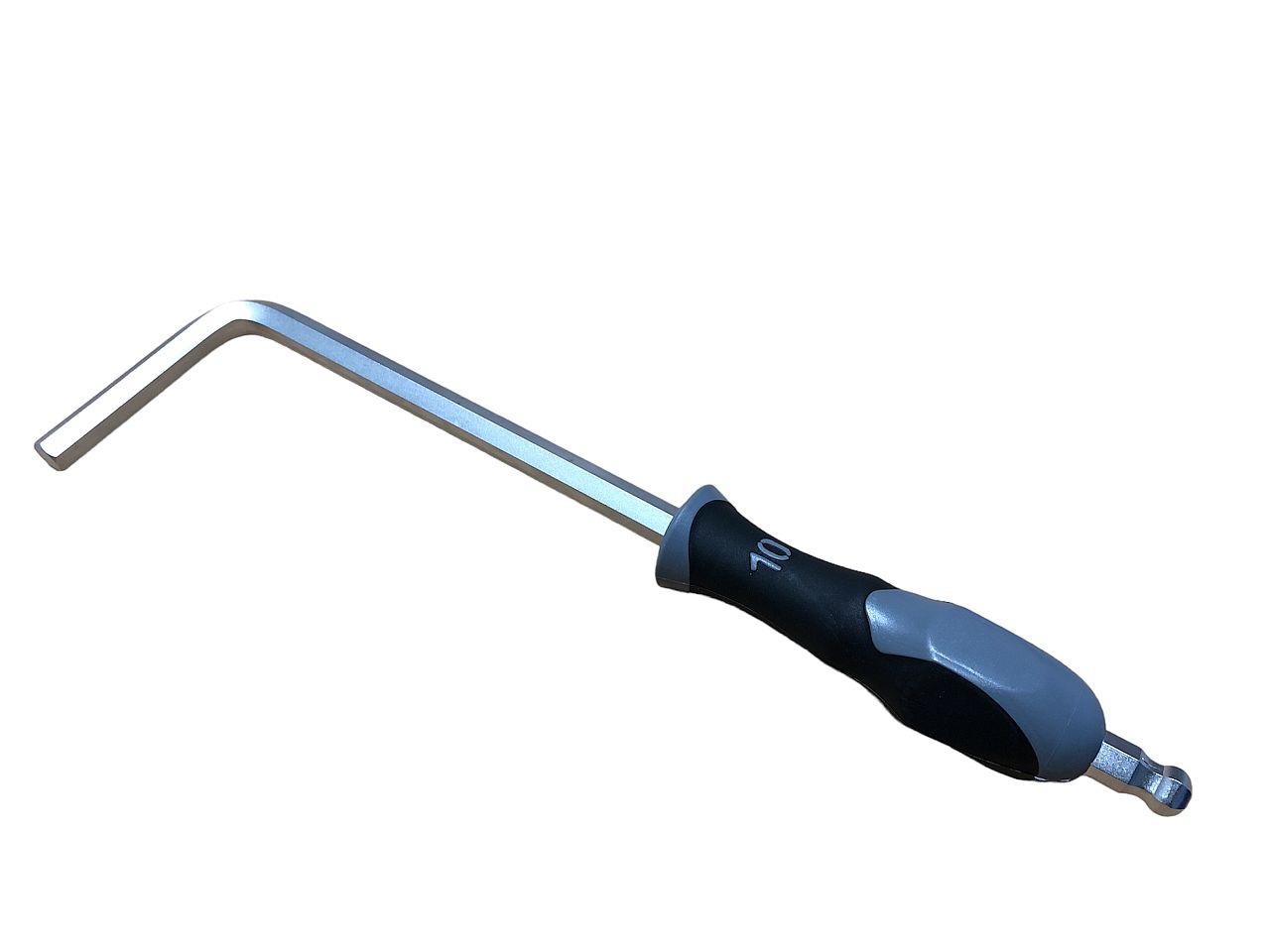 32176 Sechskantschlüssel, 10 mm x 300 mm, abgewinkelt, ergonomischer Griff, Stahl