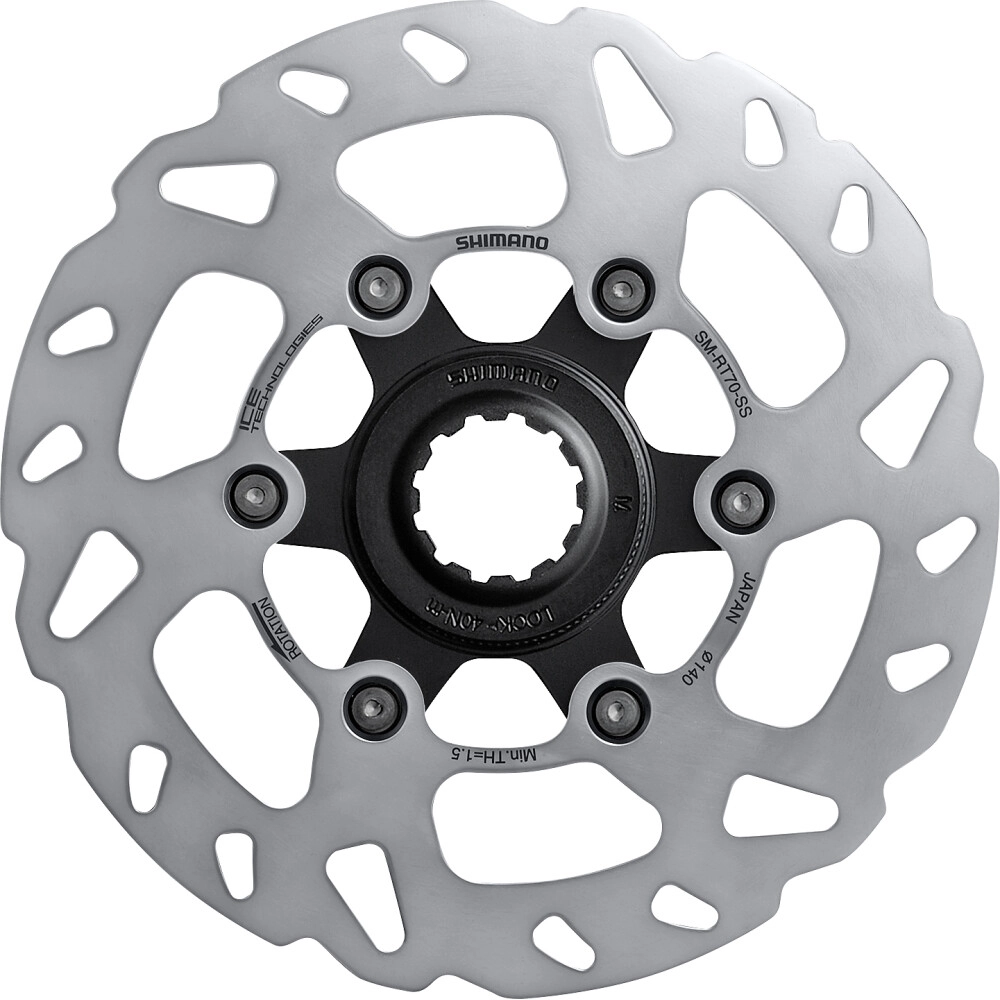 7771142 SHIMANO SLX SM-RT70, 140 mm, Edelstahl/Aluminium/Edelstahl, CenterLock, Innenverzahnung